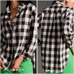 Maeve The Bennet Buttondown Shirt Buffalo Check Edition Long Sleeve Top Size XXS